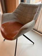 Zuiver Doulton cognac grijs, Huis en Inrichting, Stoelen, Ophalen, Gebruikt, Grijs, Eén