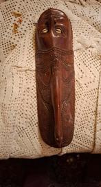 Handgesneden Afrikaans masker ingelegd, Ophalen of Verzenden