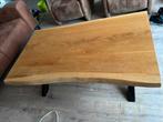 Boomstam salontafel massief eiken, Ophalen, Gebruikt, Eikenhout, Minder dan 50 cm