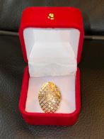 Nieuw Ovale filigraan goud ring 18K, Sieraden, Tassen en Uiterlijk, Ringen, Ophalen of Verzenden, Zo goed als nieuw, 17 tot 18
