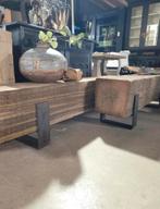 Hardhouten Azobe meerpaal tuinbank diverse lengtes, Ophalen, Zo goed als nieuw, Hout