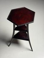 Hexagonal mahonie bijzettafeltje, Antiek en Kunst, Ophalen