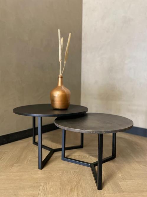 Zwart/goud salontafel set | EIKENHOUT, Huis en Inrichting, Tafels | Salontafels, Nieuw, Minder dan 50 cm, 50 tot 100 cm, 50 tot 100 cm
