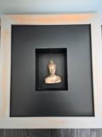 Schilderij met rvs Buddha 2x, Ophalen of Verzenden, Gebruikt