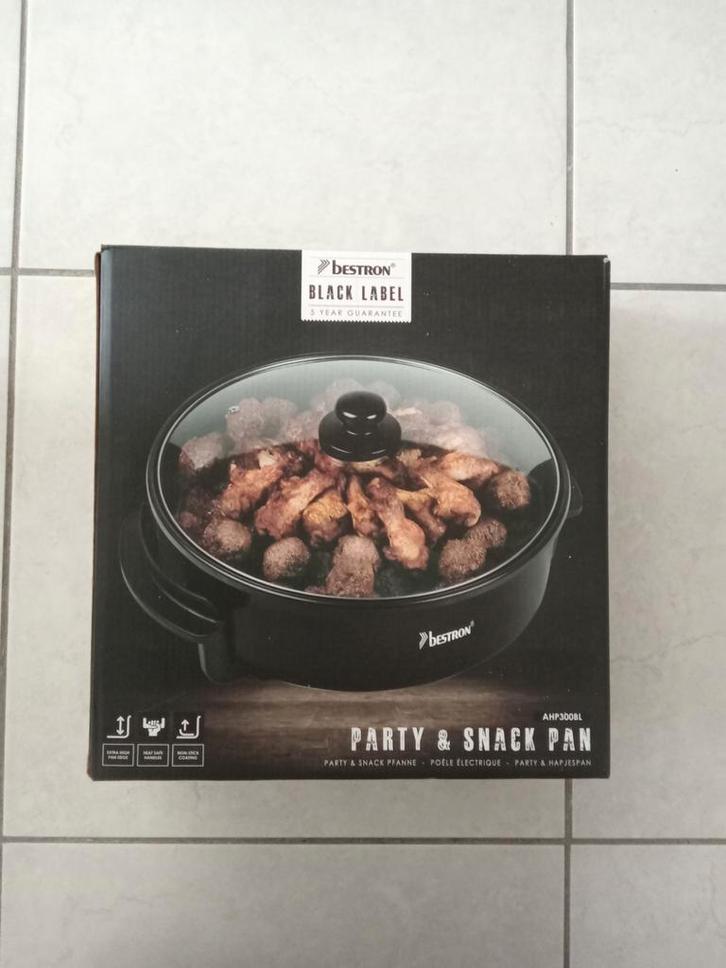 Bestron AHP300BL Multifunctionele Hapjespan (Nieuw), Witgoed en Apparatuur, Slowcookers, Nieuw, Vaatwasmachinebestendig, Ophalen of Verzenden