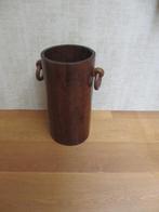 Vintage Franse brutalistische houten paraplubak jaren 60