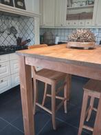nieuwe hoge eet tafel teak, Ophalen, Robuuste oud teakhouten Hoffz landelijke  bartafel keukeneiland, 100 tot 150 cm, Teakhout