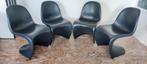 4x Vitra Panton stoelen, Ophalen, Kunststof, Zwart, Zo goed als nieuw