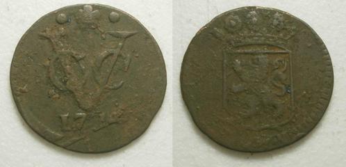 PD10205 Holland VOC Duit 1734, Postzegels en Munten, Munten | Nederland, Losse munt, 1 cent, Vóór koninkrijk, Ophalen of Verzenden