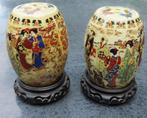 2 Antieke Chinese ovalen dekselpotten  Jingdezhen, Ophalen of Verzenden