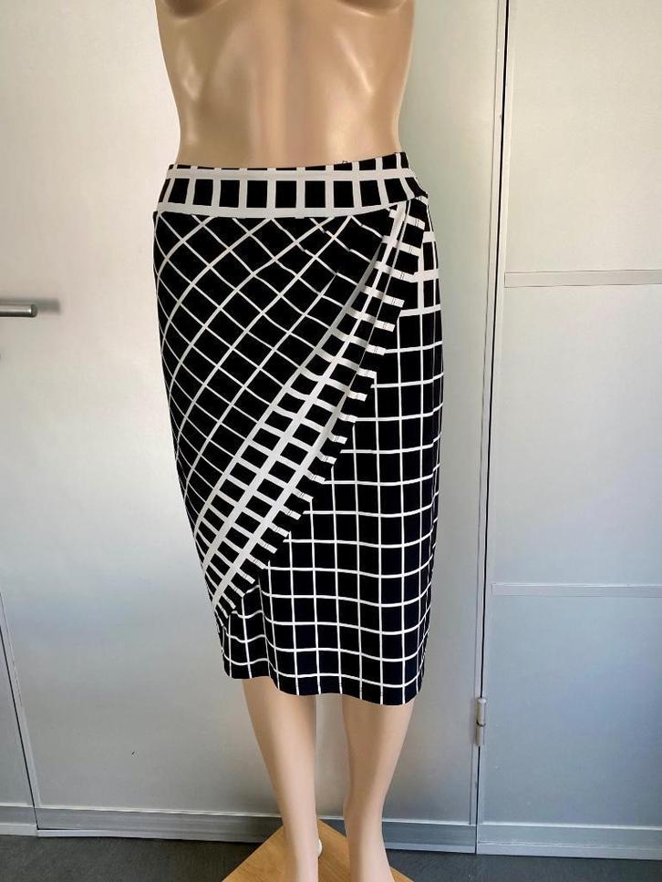 J359 Promiss maat M=38/40 rok rokje zwart/wit, Kleding | Dames, Rokken, Zo goed als nieuw, Maat 38/40 (M), Zwart, Knielengte, Ophalen of Verzenden