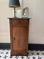 Brocante nachtkastje, halkastje met marmer, Ophalen