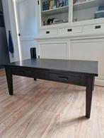 Massief houten salontafel, Ophalen, Gebruikt, 100 tot 150 cm, Rechthoekig