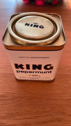 Een oud vierkant King Pepermunt blikje., Verzamelen, Blikken, Ophalen of Verzenden, Gebruikt, Overige, Overige merken