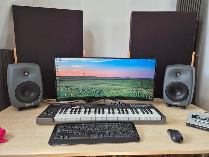 Genelec 8240A (paar) + GLM 1.0, Audio, Tv en Foto, Luidsprekers, Gebruikt, Front, Rear of Stereo speakers, 120 watt of meer, Overige merken