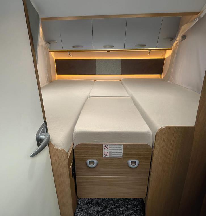 Jersey hoeslakenset - 4 delig met midden matras - Zand, Caravans en Kamperen, Caravan accessoires, Nieuw, Verzenden