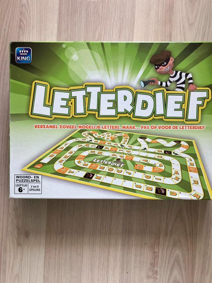 Letterdief - Leuk woordspel!, Hobby en Vrije tijd, Gezelschapsspellen | Bordspellen, Zo goed als nieuw, Drie of vier spelers, Ophalen of Verzenden