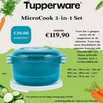 Tupperware micro cook 3 in 1 set / magnetronschaal, Huis en Inrichting, Keuken | Tupperware, Nieuw, Ophalen of Verzenden