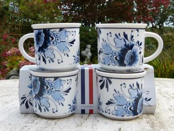 5 DUTCH FLORAL Hollands Delfts Blauw Mokken Kado Tip beschikbaar voor biedingen