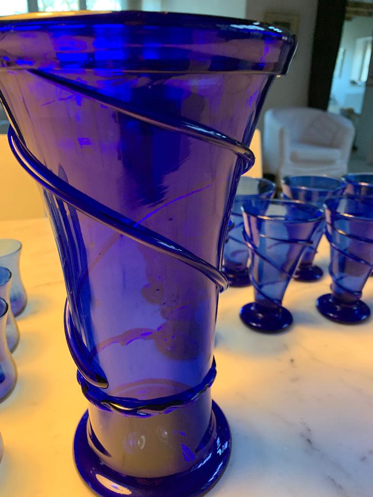 Glaswerk, blauw, Syrisch, Ophalen, Nieuw