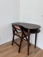 H&M rotan stoel + bureau/kaptafel donkerbruin, Huis en Inrichting, Tafels | Kaptafels, Ophalen of Verzenden, Zo goed als nieuw