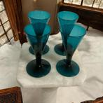 Antieke kristallen wijnglazen, 1780, set van 4, Antiek en Kunst, Ophalen of Verzenden