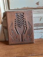 Art deco eiken bord handen en graan koek speculaas vorm, Antiek en Kunst, Ophalen of Verzenden