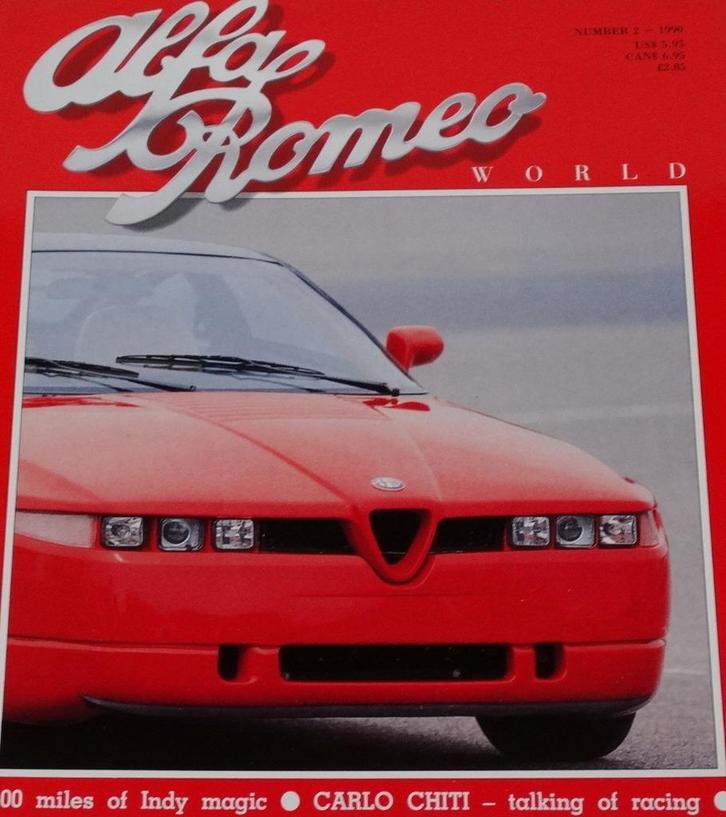 Alfa Romeo World Nr.2 1990 mooi magazine SZ 33 16V 75 IMSA, Boeken, Auto's | Folders en Tijdschriften, Zo goed als nieuw, Alfa Romeo