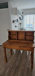 Grenen bureau van oude treinvloeren, Huis en Inrichting, Bureaus, Ophalen