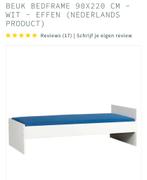 Beuk bed 90x220 wit met lades, Huis en Inrichting, Slaapkamer | Bedden, Ophalen, Gebruikt, 90 cm, Eenpersoons