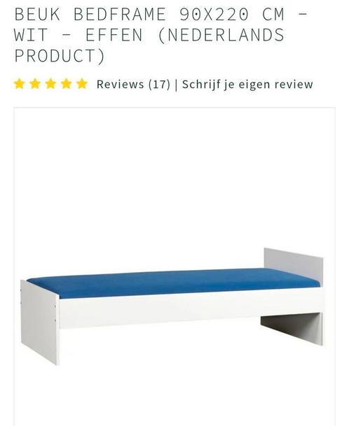 Beuk bed 90x220 wit met lades, Huis en Inrichting, Slaapkamer | Bedden, Gebruikt, Eenpersoons, 90 cm, 220 cm, Hout, Wit, Ophalen