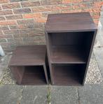 2 IKEA kallax kastjes, donkerbruin, Gebruikt, Ophalen of Verzenden, Minder dan 150 cm, Minder dan 100 cm