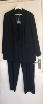 zgan zwart dames pak pantalon + colbert mt 46 - LANG! KERST, Kostuum of Pak, Verzenden, Zwart, Maat 46/48 (XL) of groter