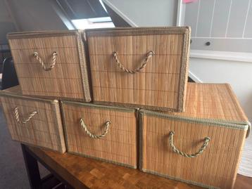 Bamboe Opbergboxen Set van 5 beschikbaar voor biedingen