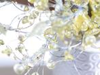 BLOEMEN BOUQUET in glas, met fraaie details, Antiek en Kunst, Ophalen of Verzenden