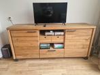 Eikenhouten Dressoir met Zwarte Accenten, Ophalen, Gebruikt, 150 tot 200 cm, Minder dan 100 cm