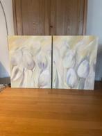 schilderij modern tweeluik tulpen, Antiek en Kunst, Ophalen