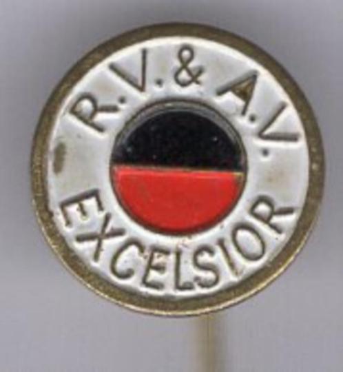 R.V. & A.V. Excelsior koper voetbalclub speldje 13mm( Z_022), Verzamelen, Speldjes, Pins en Buttons, Zo goed als nieuw, Speldje of Pin