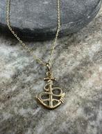 14k gouden ketting met Anker hangerl Unisex, Sieraden, Tassen en Uiterlijk, Kettingen, Ophalen of Verzenden, Zo goed als nieuw