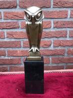 bronzen beeld van een fraai vormgegeven uil, Ophalen of Verzenden