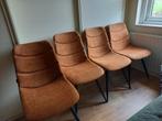 MX Sofa eetkamerstoel Crazy, warme cognac kleur - set van 4, Huis en Inrichting, Stoelen, Ophalen, Gebruikt, Bruin, Metaal