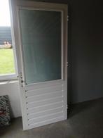 Merbau buiten deur met thermopane 211 x 88 cm compleet met, Doe-het-zelf en Verbouw, Deuren en Horren, 80 tot 100 cm, Zo goed als nieuw