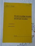 30 eenvoudige etudes - Hans P. keuning, Gebruikt, Klassiek, Ophalen of Verzenden, Blokfluit