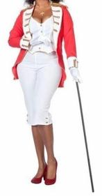 Leuk rood/wit/goud OFFICIER/MARKIES pak, Ophalen, Carnaval, Maat 46/48 (XL) of groter, Nieuw
