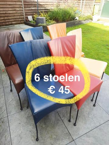 6 Luxe Design Stoelen -  Diverse Kleuren beschikbaar voor biedingen
