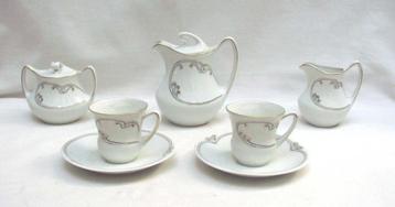 Art Nouveau Mokkaserviesje - Jaeger - Beieren. beschikbaar voor biedingen