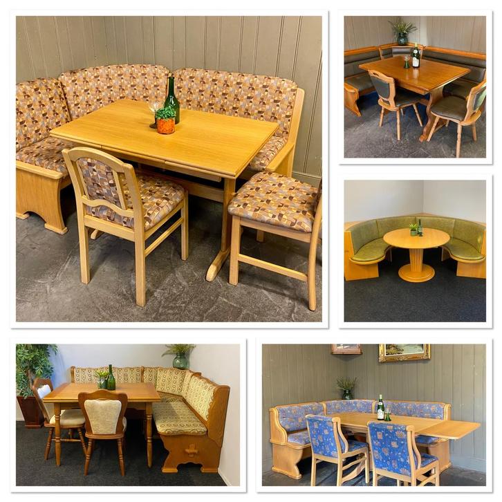 Diverse èchte Duitse eethoeken Oostenrijkse zithoek hoekset, Huis en Inrichting, Tafels | Eettafels, Zo goed als nieuw, Rechthoekig