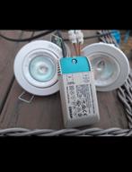 Spotjes en trafo (dimmers), Huis en Inrichting, Lampen | Spots, Ophalen, Gebruikt, Metaal of Aluminium