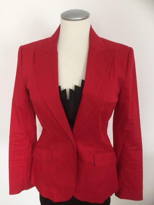 Jas Rood maat 36 blazer Colbert KERST, Kleding | Dames, Jasjes, Kostuums en Pakken, Zo goed als nieuw, Jasje, Maat 36 (S), Rood