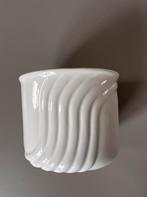 Vintage Witte Plantenpot - Jaren 80, Rond, Binnen, Zo goed als nieuw, Minder dan 40 cm